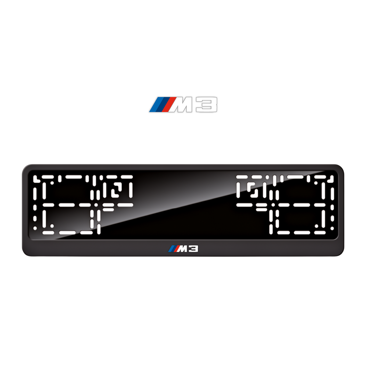 Cadres de plaque d'immatriculation M3 - Blanc - CLASSIC