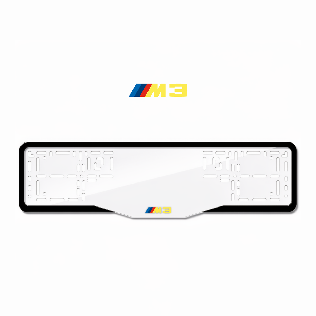 Cadres de plaque d'immatriculation M3 - Jaune - GLASS