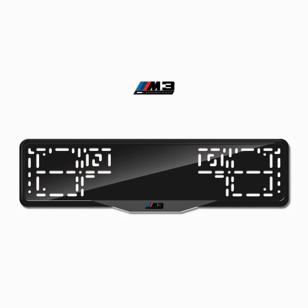 Cadres de plaque d'immatriculation M3 Competition - Noir - SATIN