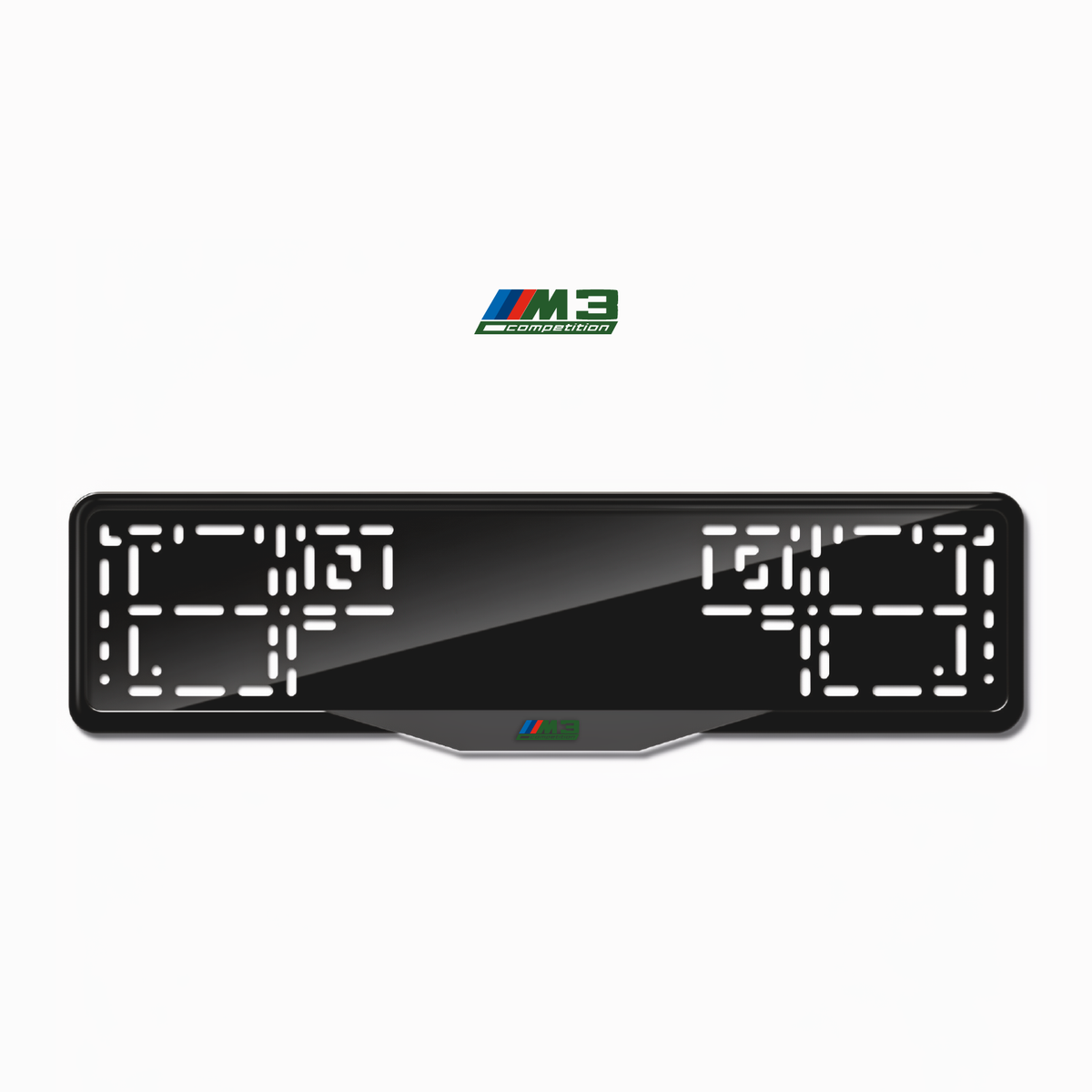 Cadres de plaque d'immatriculation M3 Competition - Vert - SATIN