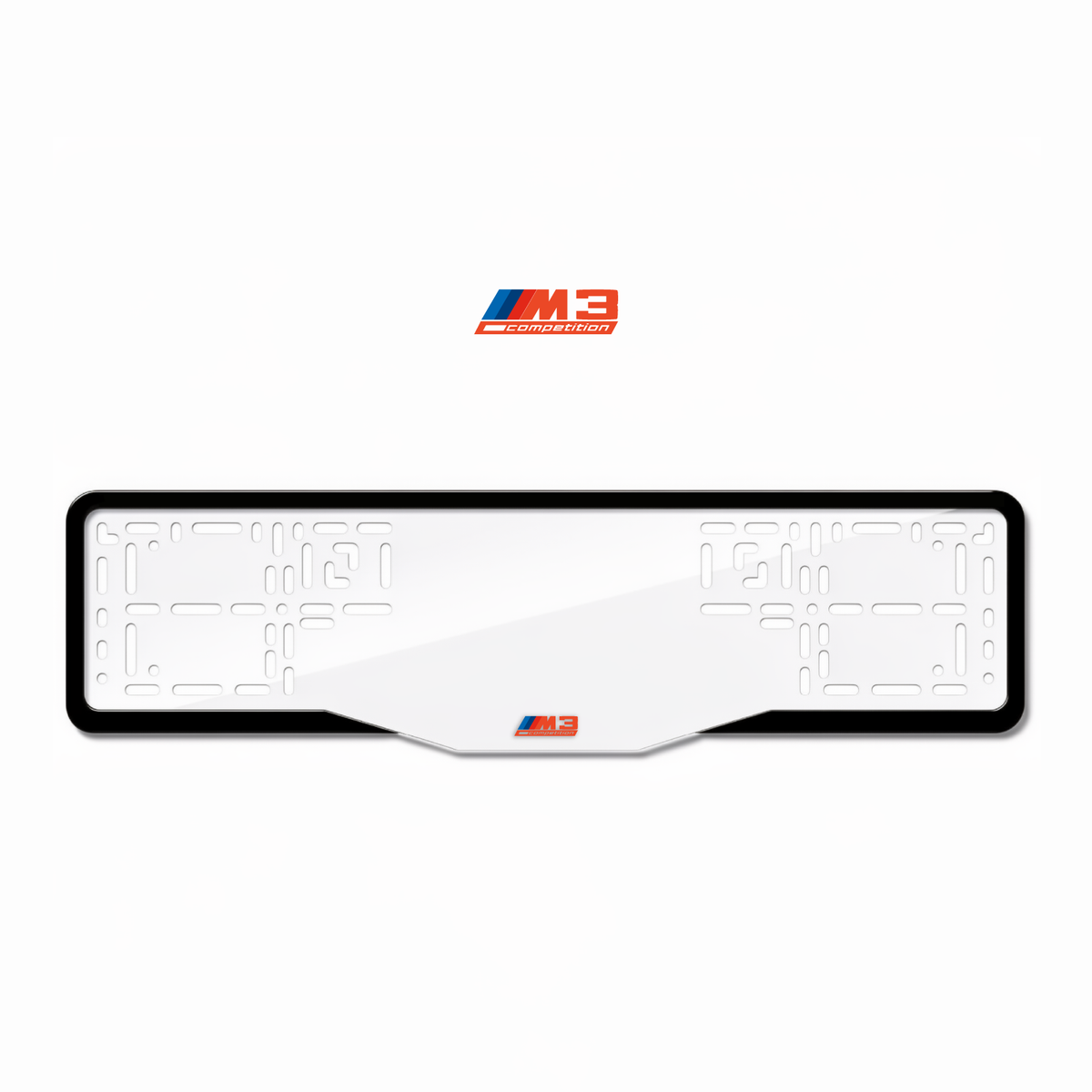 Cadres de plaque d'immatriculation M3 Competition - Rouge - GLASS