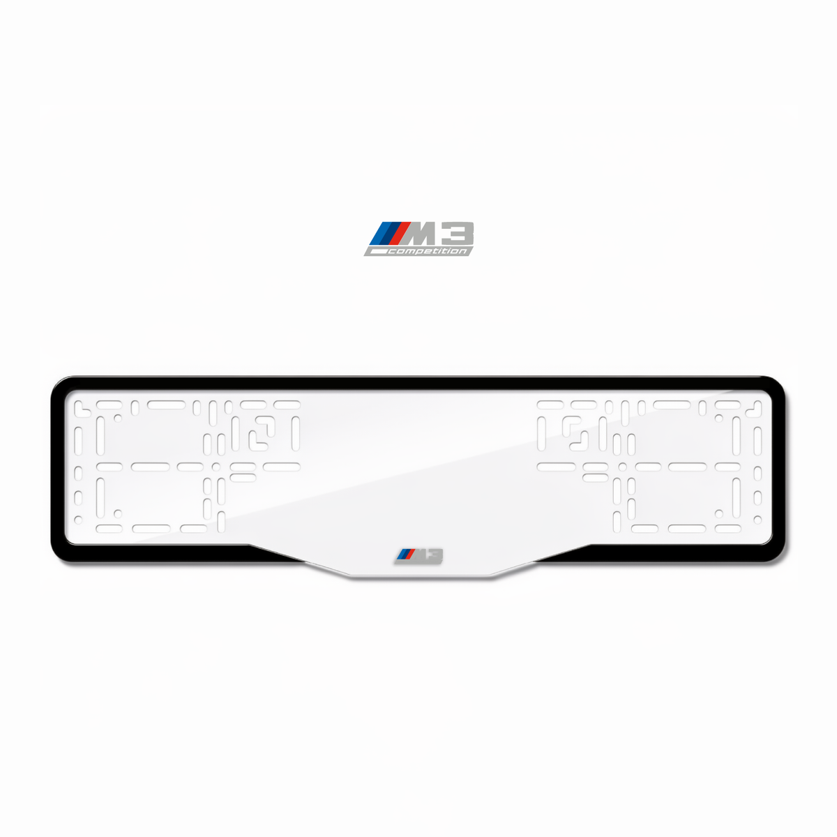 Cadres de plaque d'immatriculation M3 Competition - Gris - GLASS