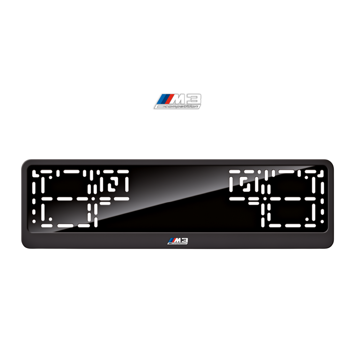 Cadres de plaque d'immatriculation M3 Competition - Blanc - CLASSIC