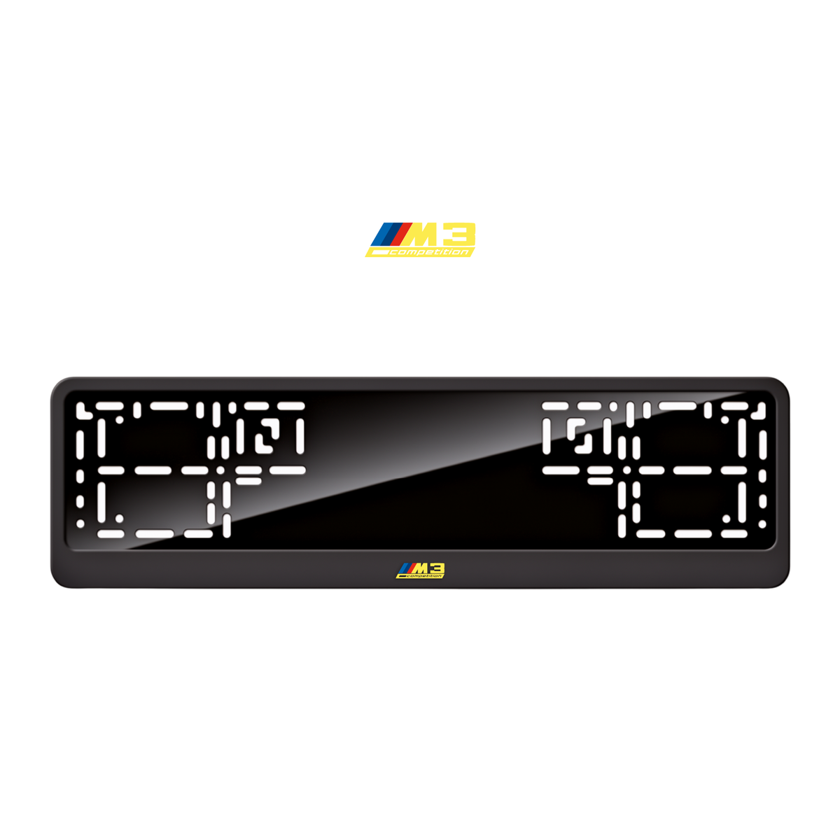 Cadres de plaque d'immatriculation M3 Competition - Jaune - CLASSIC