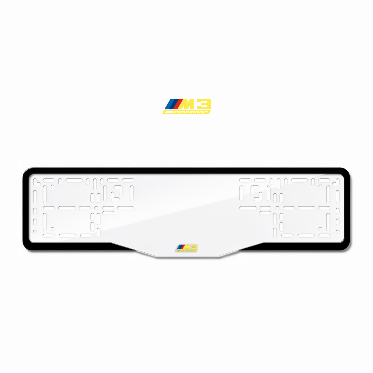 Cadres de plaque d'immatriculation M3 Competition - Jaune - GLASS