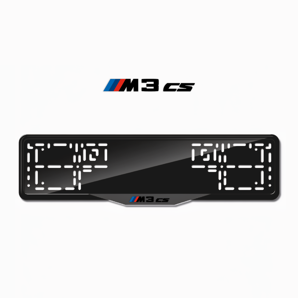 Cadres de plaque d'immatriculation M3 CS - Noir - SATIN