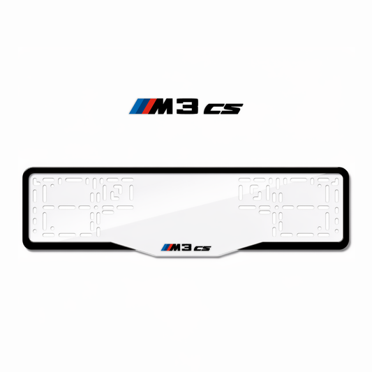 Cadres de plaque d'immatriculation M3 CS - Noir - GLASS