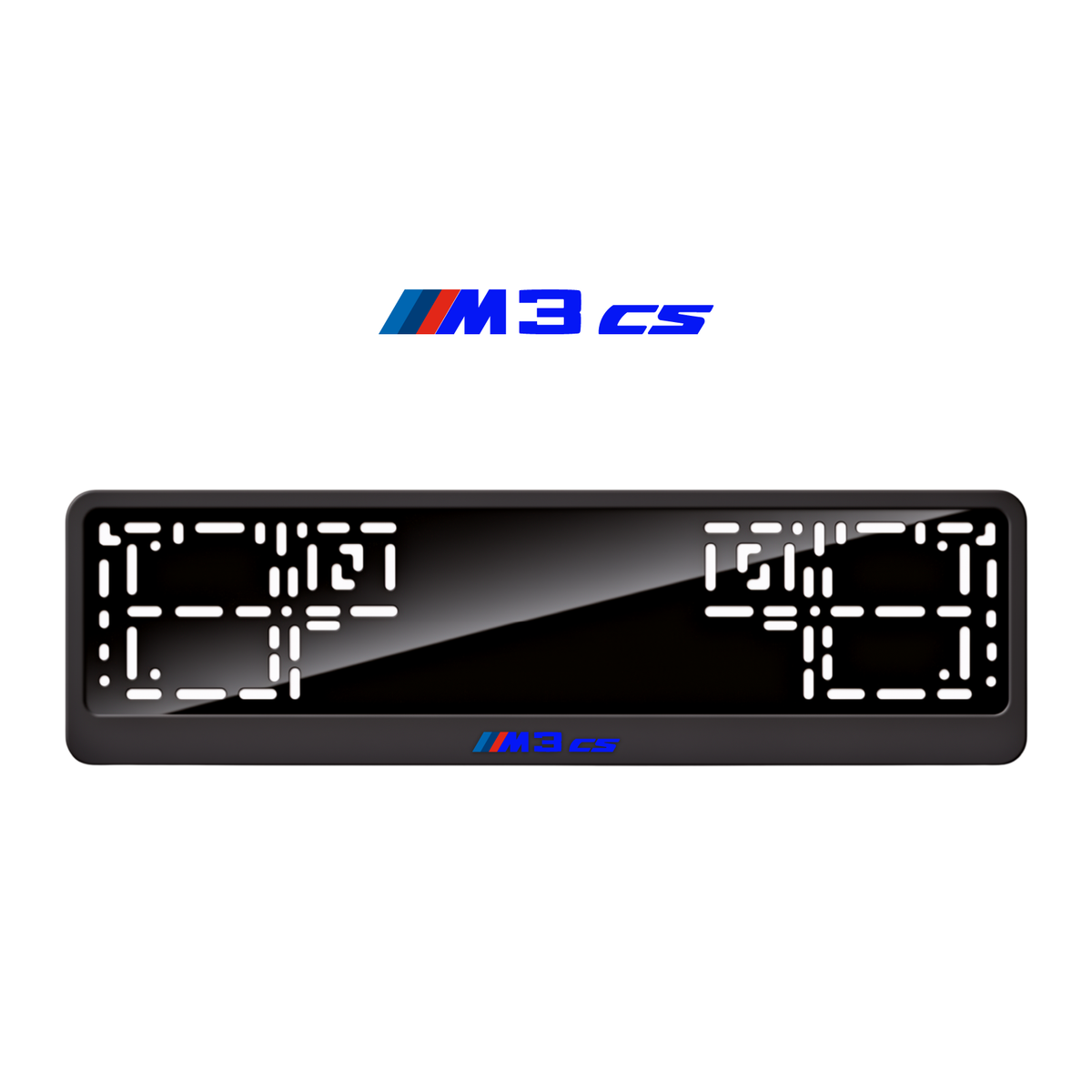 Cadres de plaque d'immatriculation M3 CS - Bleu - CLASSIC