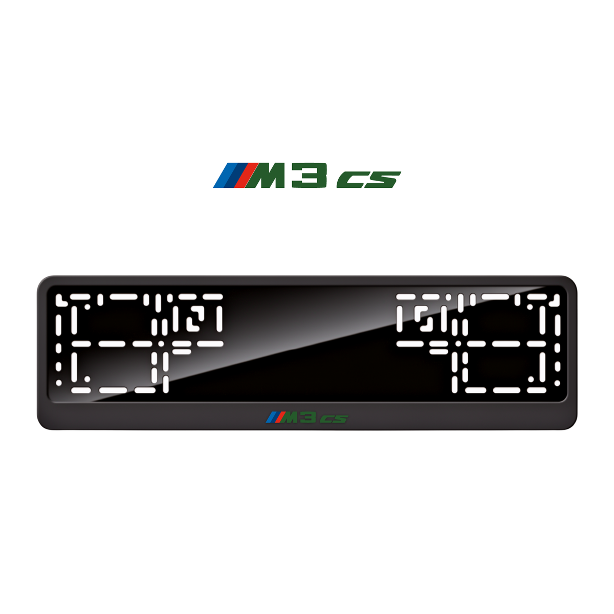 Cadres de plaque d'immatriculation M3 CS - Vert - CLASSIC