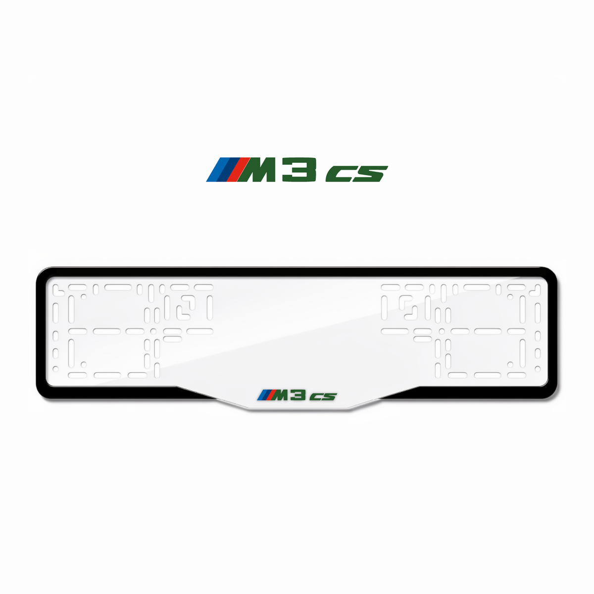 Cadres de plaque d'immatriculation M3 CS - Vert - GLASS
