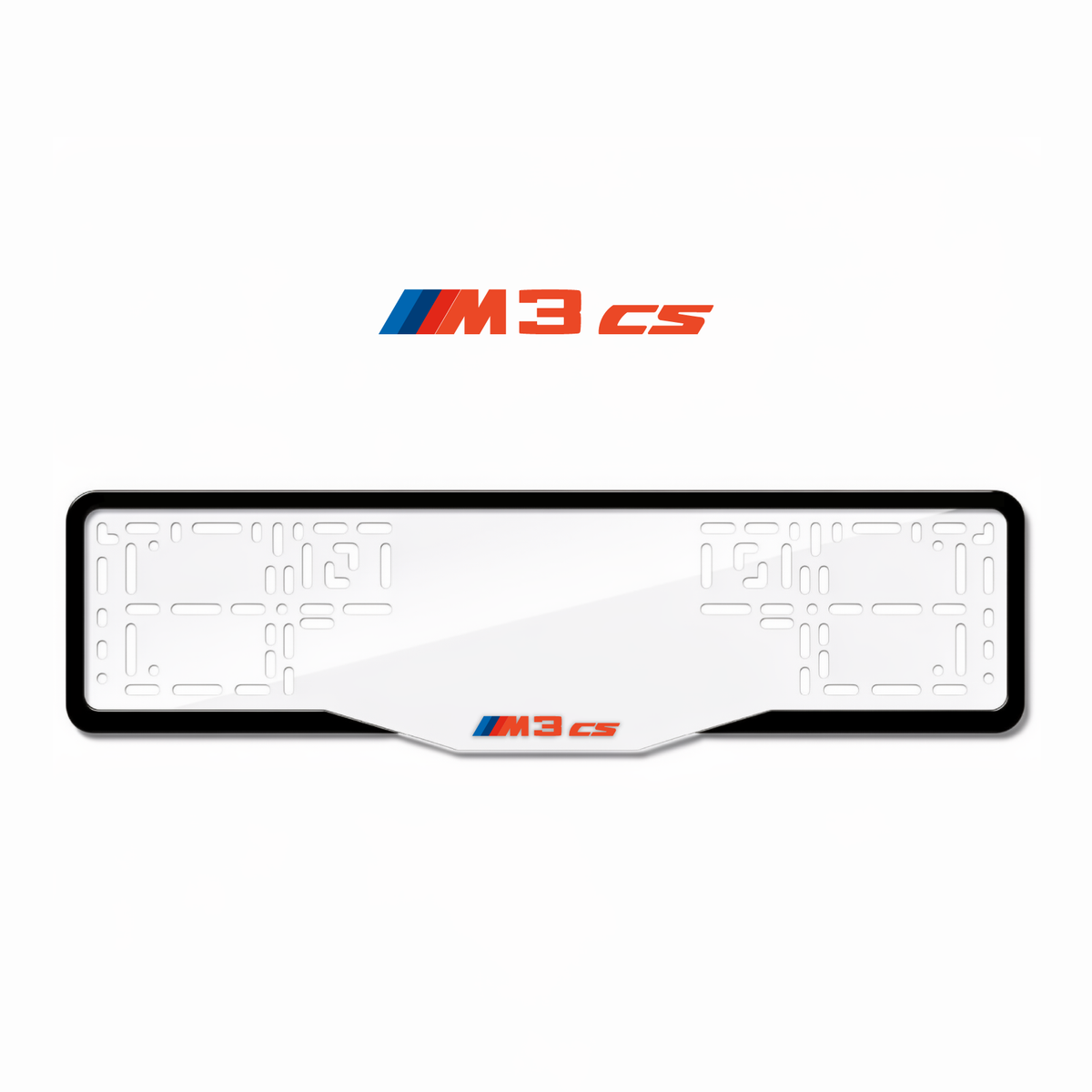 Cadres de plaque d'immatriculation M3 CS - Rouge - GLASS