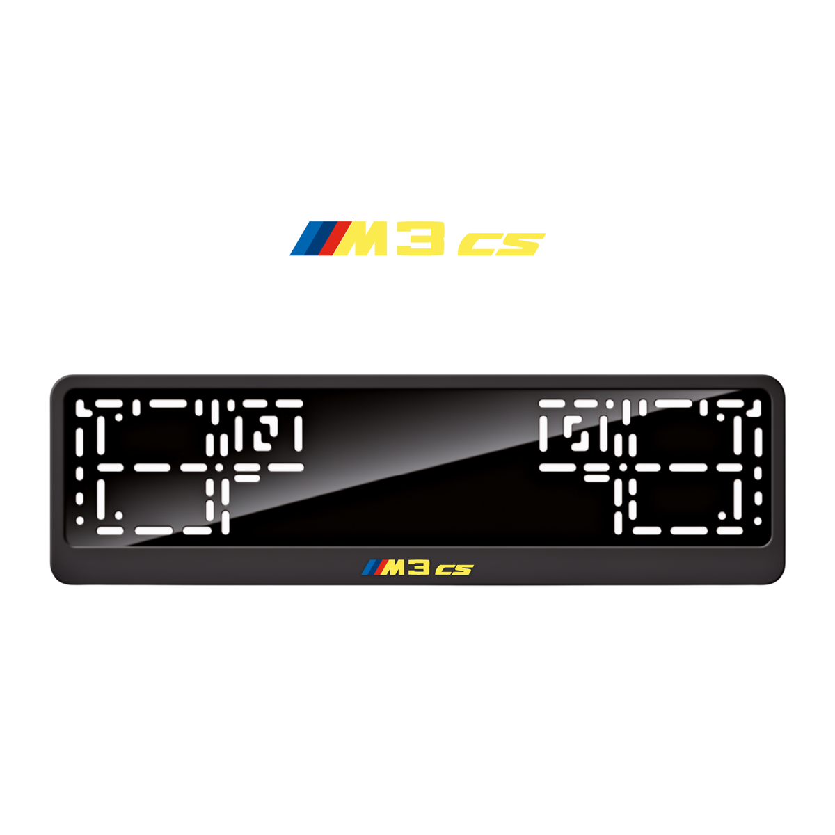 Cadres de plaque d'immatriculation M3 CS - Jaune - CLASSIC