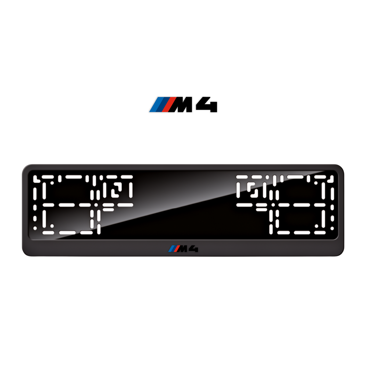 Cadres de plaque d'immatriculation M4 - Noir - CLASSIC