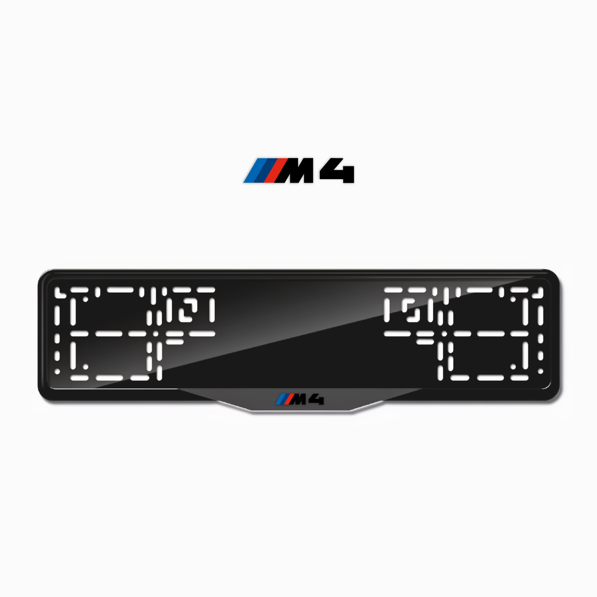 Cadres de plaque d'immatriculation M4 - Noir - SATIN