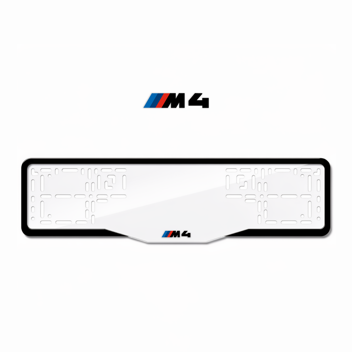 Cadres de plaque d'immatriculation M4 - Noir - GLASS