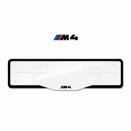 Cadres de plaque d'immatriculation M4 - Noir - GLASS