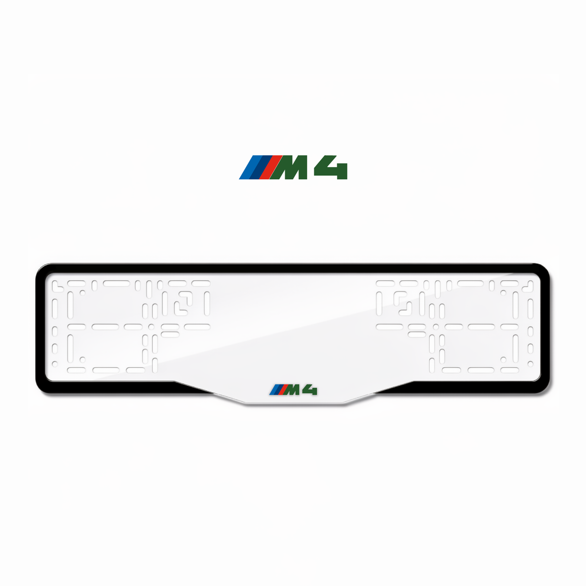 Cadres de plaque d'immatriculation M4 - Vert - GLASS