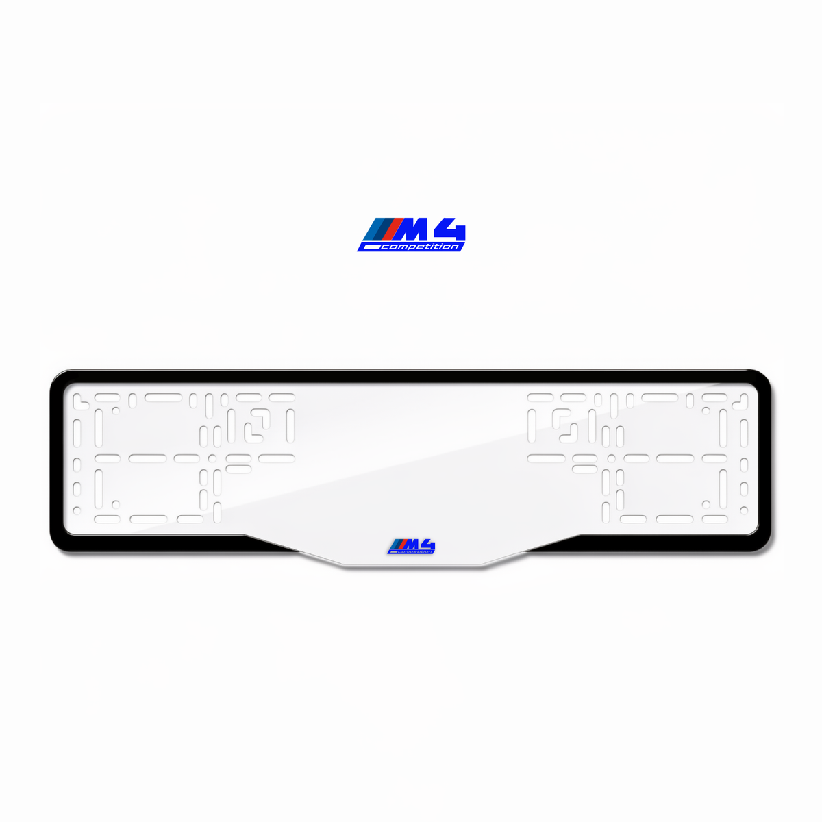 Cadres de plaque d'immatriculation M4 Competition - Bleu - GLASS