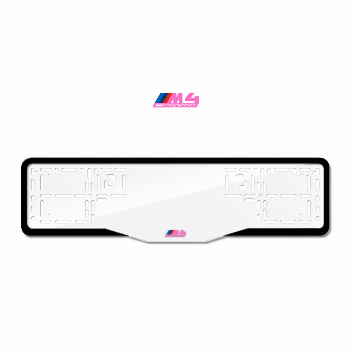 Cadres de plaque d'immatriculation M4 Competition - Rose - GLASS
