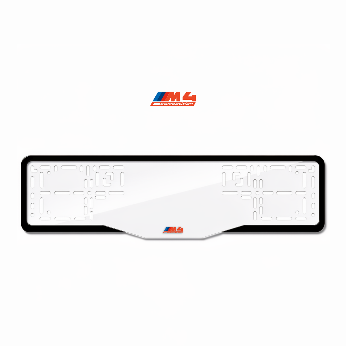 Cadres de plaque d'immatriculation M4 Competition - Rouge - GLASS