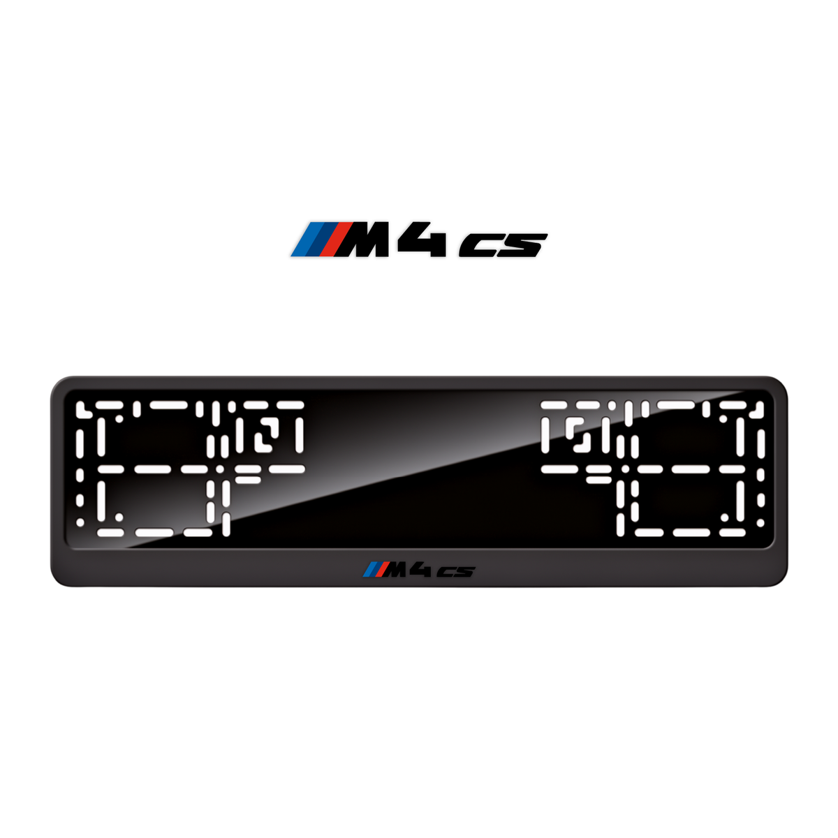 Cadres de plaque d'immatriculation M4 CS - Noir - CLASSIC