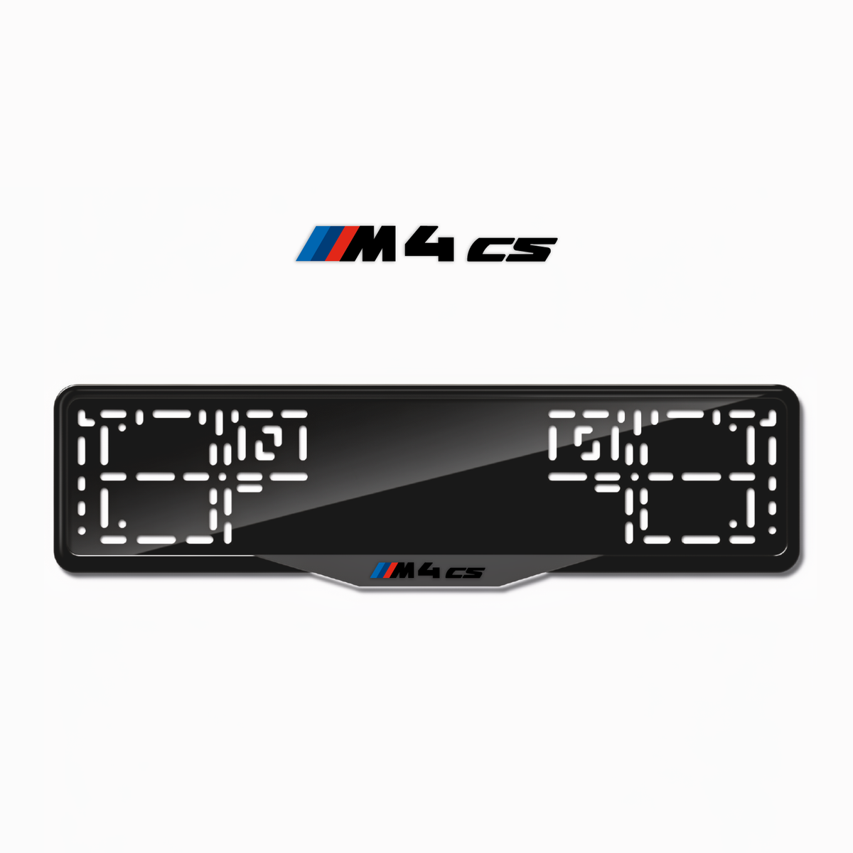 Cadres de plaque d'immatriculation M4 CS - Noir - SATIN