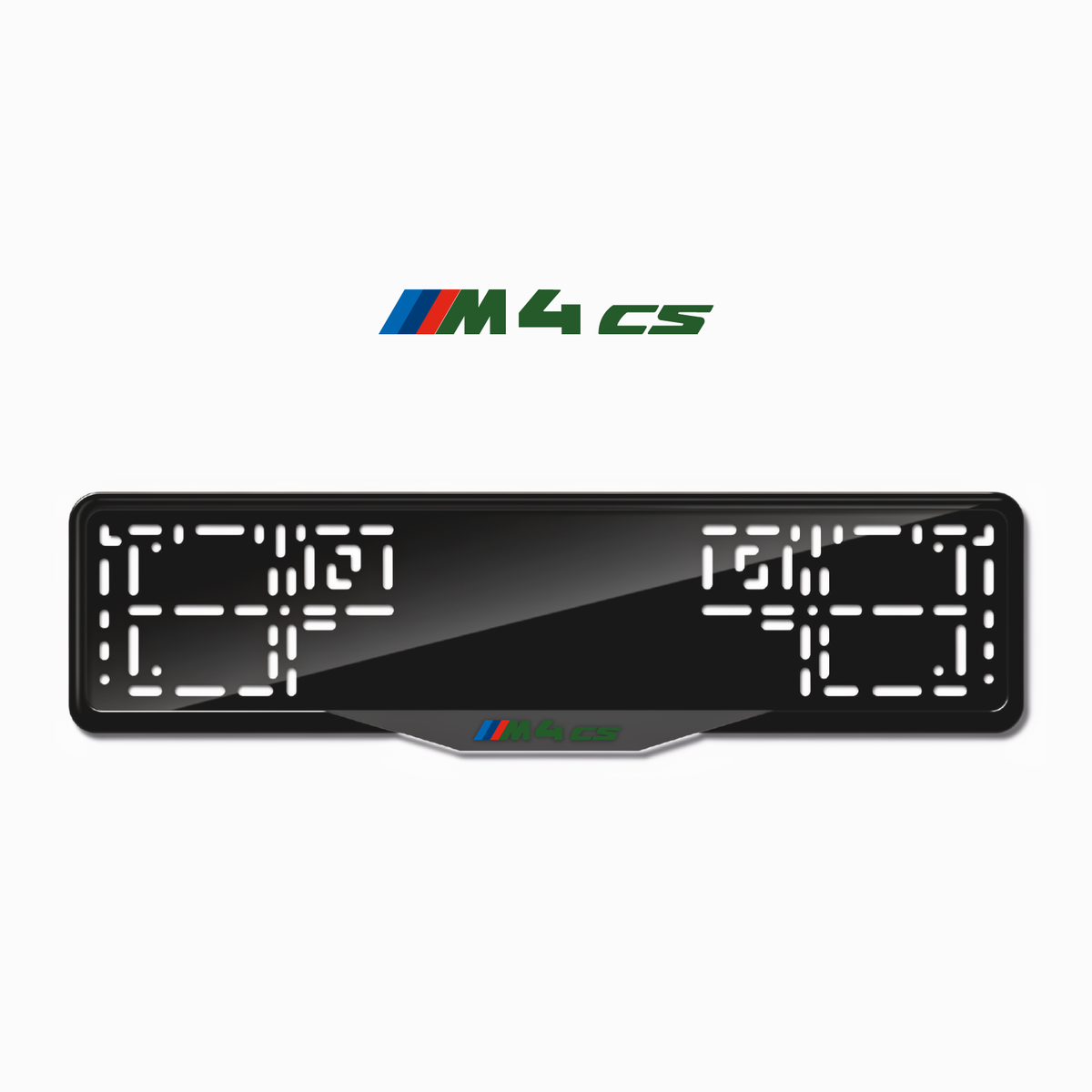 Cadres de plaque d'immatriculation M4 CS - Vert - SATIN