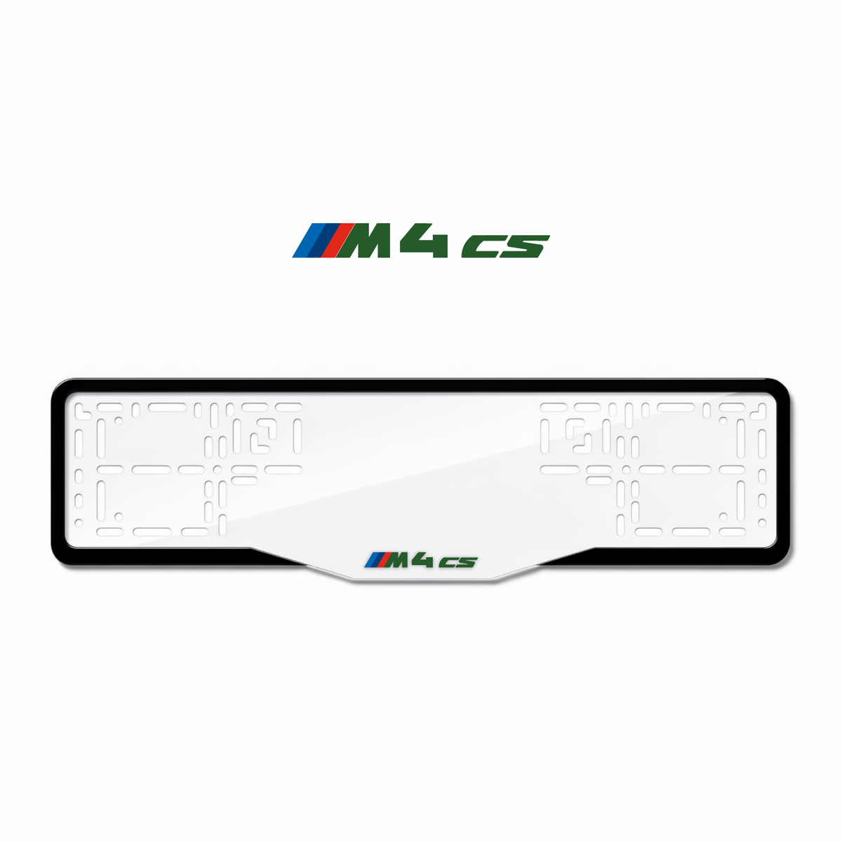 Cadres de plaque d'immatriculation M4 CS - Vert - GLASS