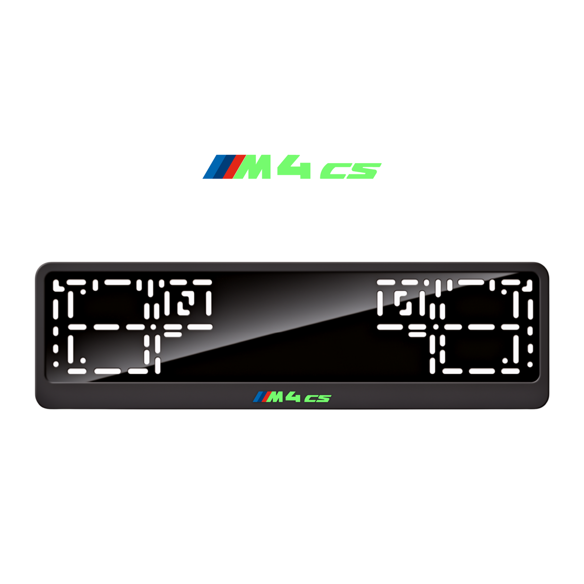 Cadres de plaque d'immatriculation M4 CS - Vert néon - CLASSIC
