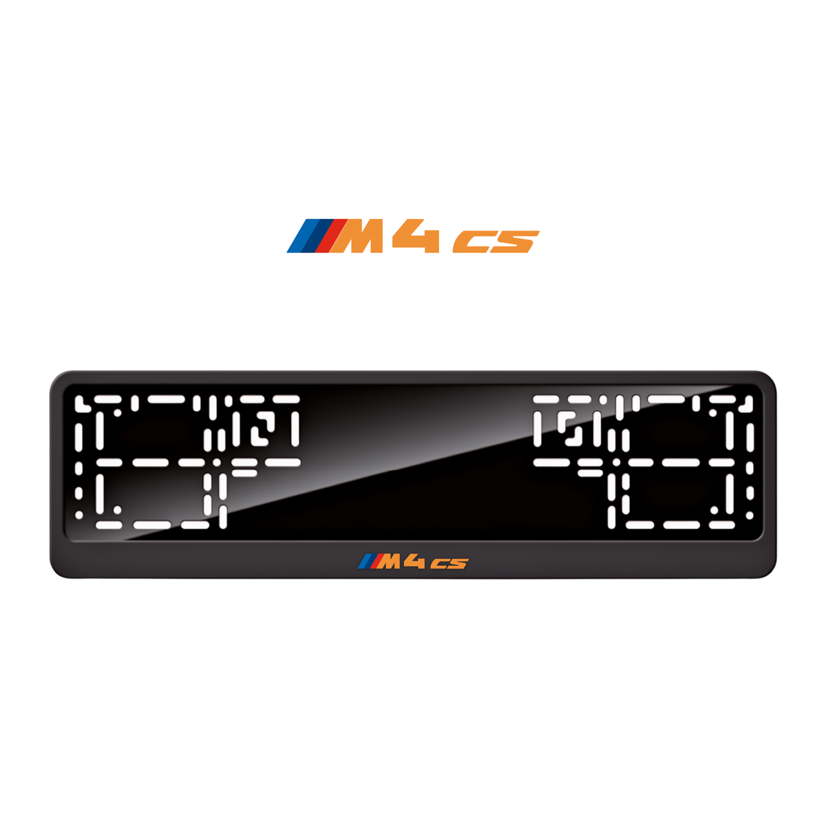 Cadres de plaque d'immatriculation M4 CS - Orange Hermès - CLASSIC