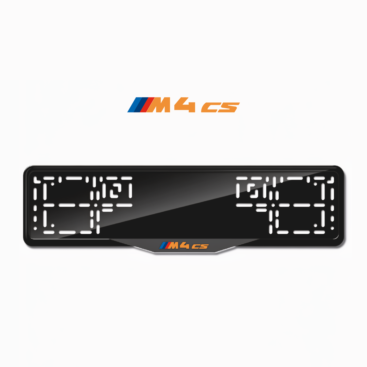 Cadres de plaque d'immatriculation M4 CS - Orange Hermès - SATIN