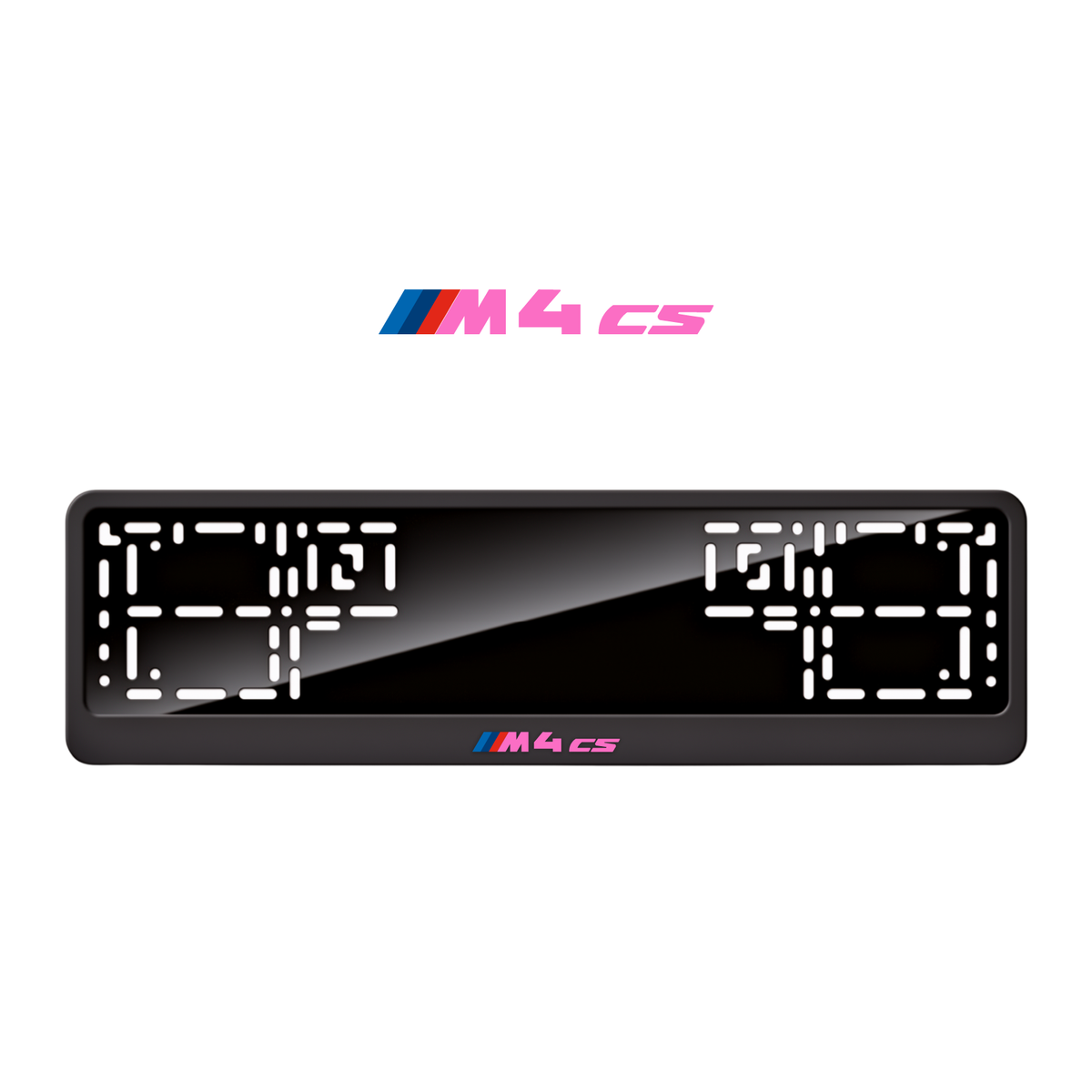 Cadres de plaque d'immatriculation M4 CS - Rose - CLASSIC