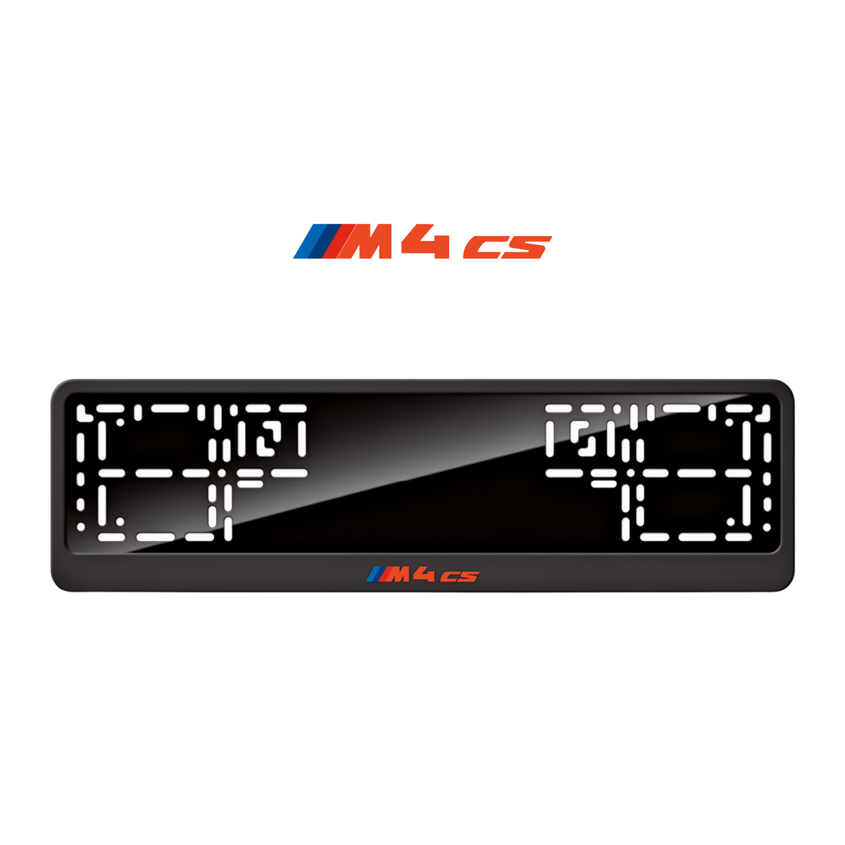 Cadres de plaque d'immatriculation M4 CS - Rouge - CLASSIC