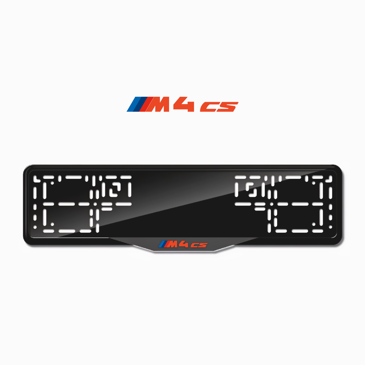 Cadres de plaque d'immatriculation M4 CS - Rouge - SATIN