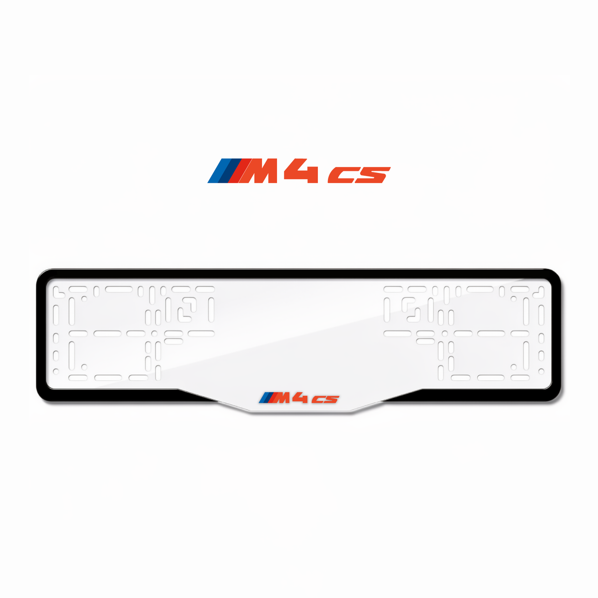 Cadres de plaque d'immatriculation M4 CS - Rouge - GLASS