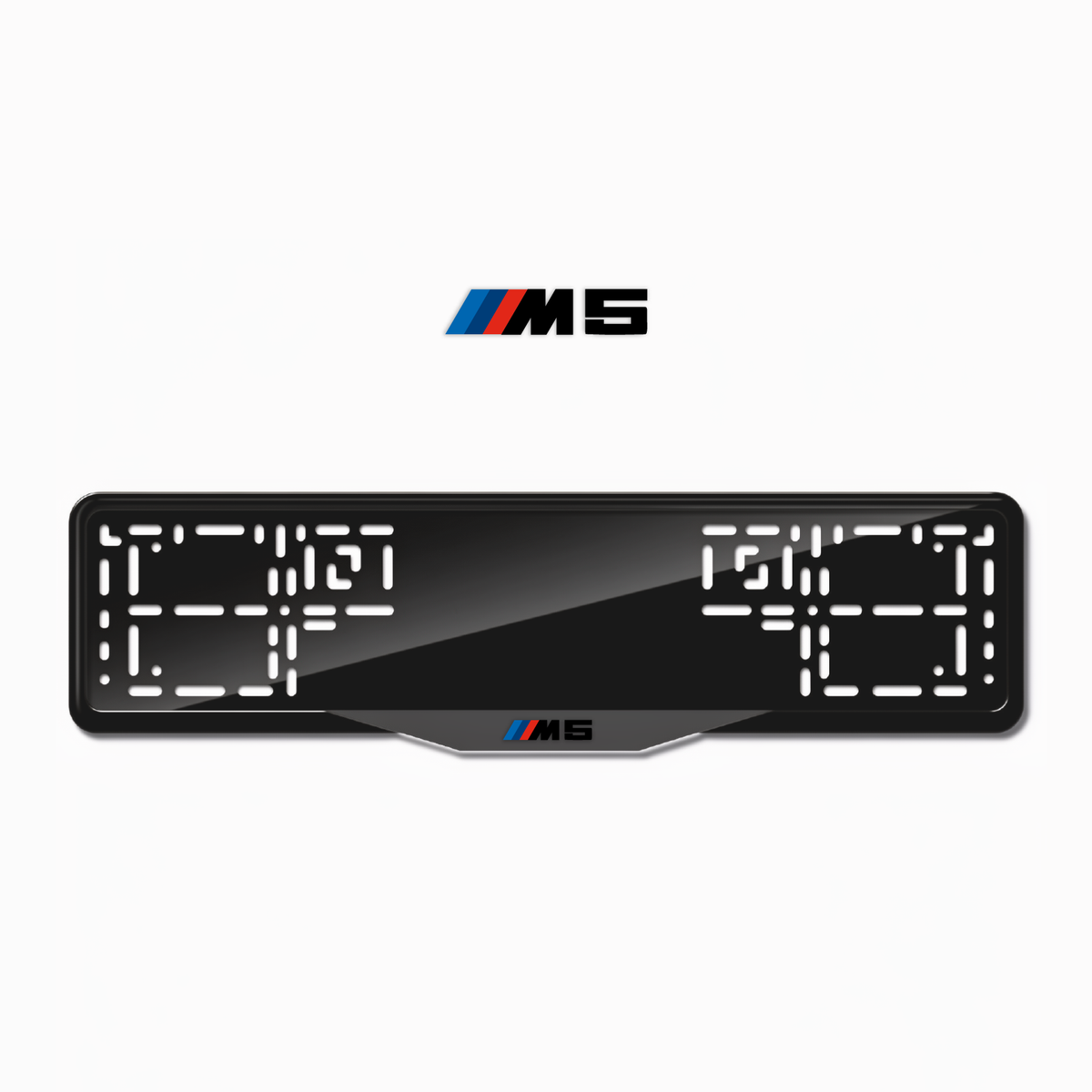 Cadres de plaque d'immatriculation M5 - Noir - SATIN