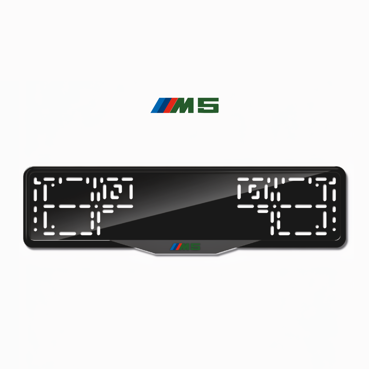 Cadres de plaque d'immatriculation M5 - Vert - SATIN