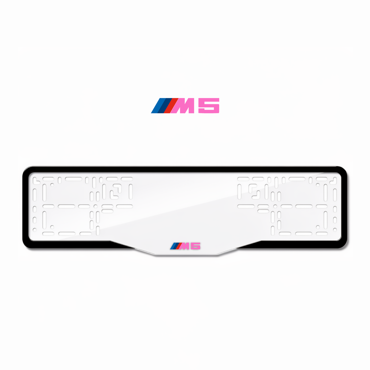 Cadres de plaque d'immatriculation M5 - Rose - GLASS
