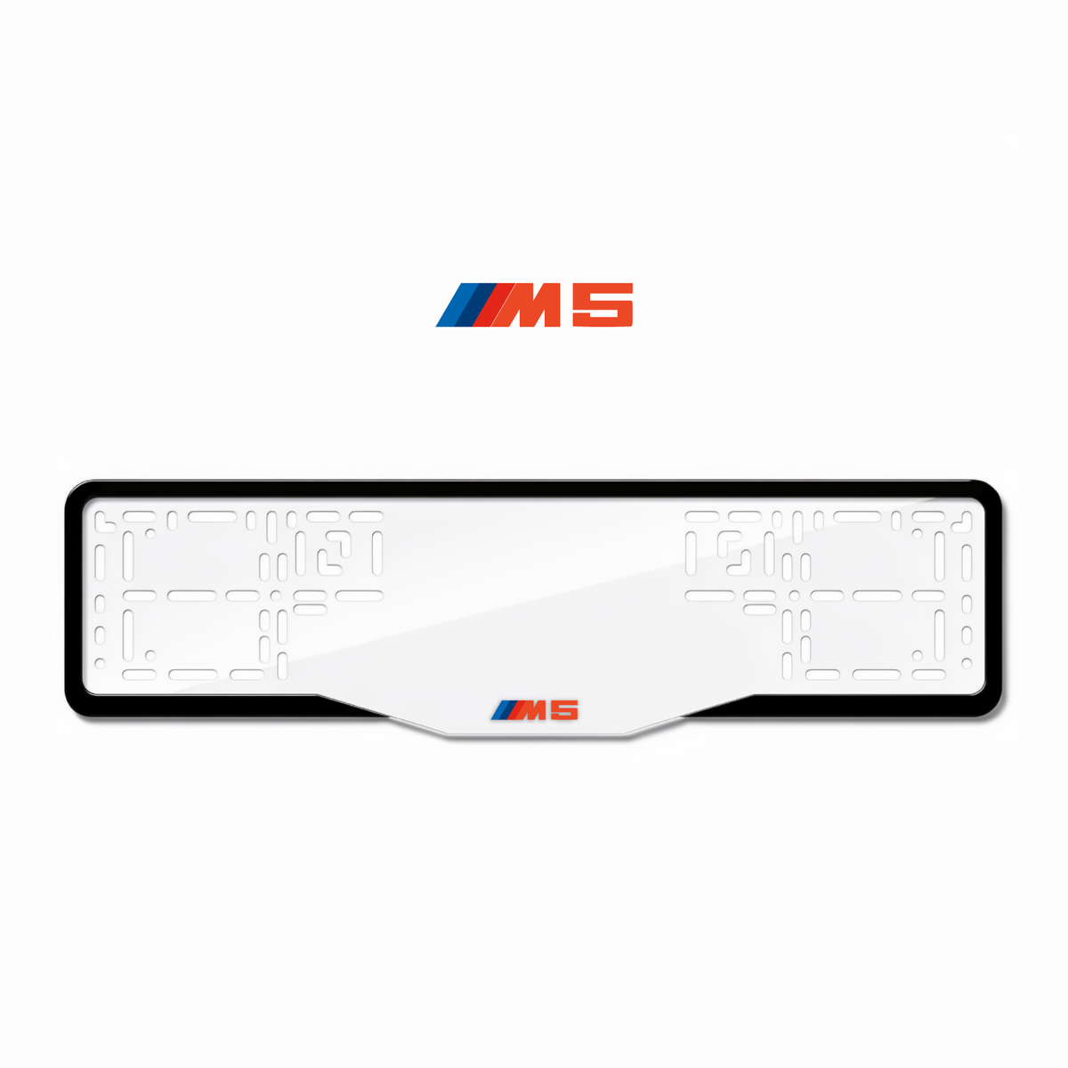 Cadres de plaque d'immatriculation M5 - Rouge - GLASS