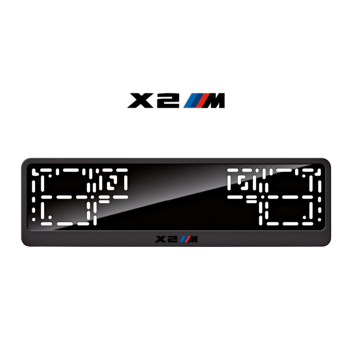 Cadres de plaque d'immatriculation X2 M - Noir - CLASSIC