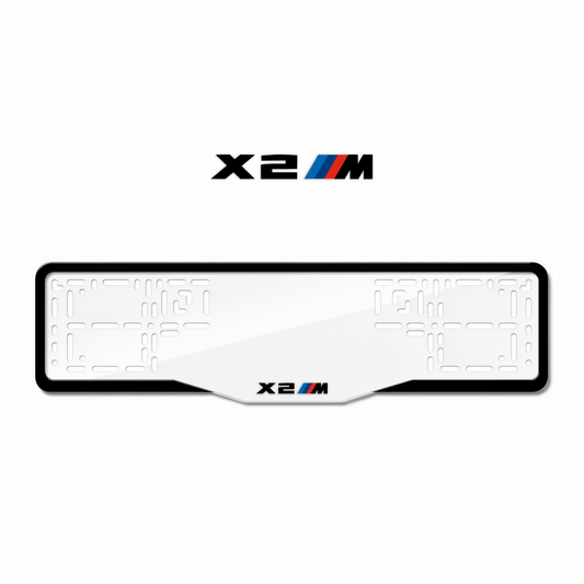 Cadres de plaque d'immatriculation X2 M - Noir - GLASS