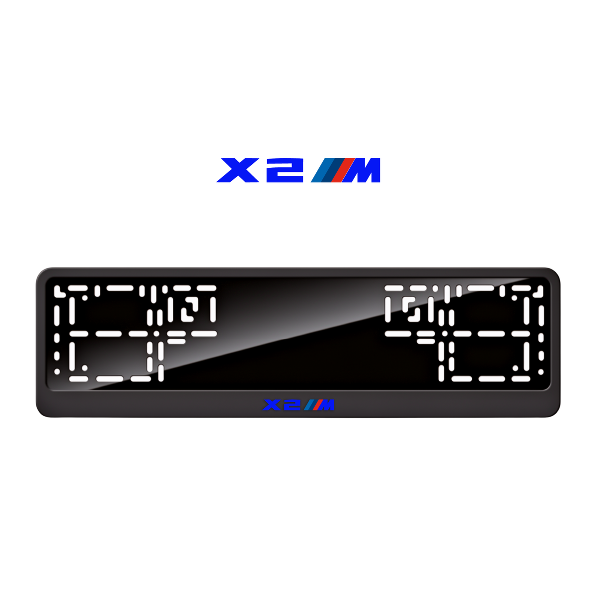 Cadres de plaque d'immatriculation X2 M - Bleu - CLASSIC
