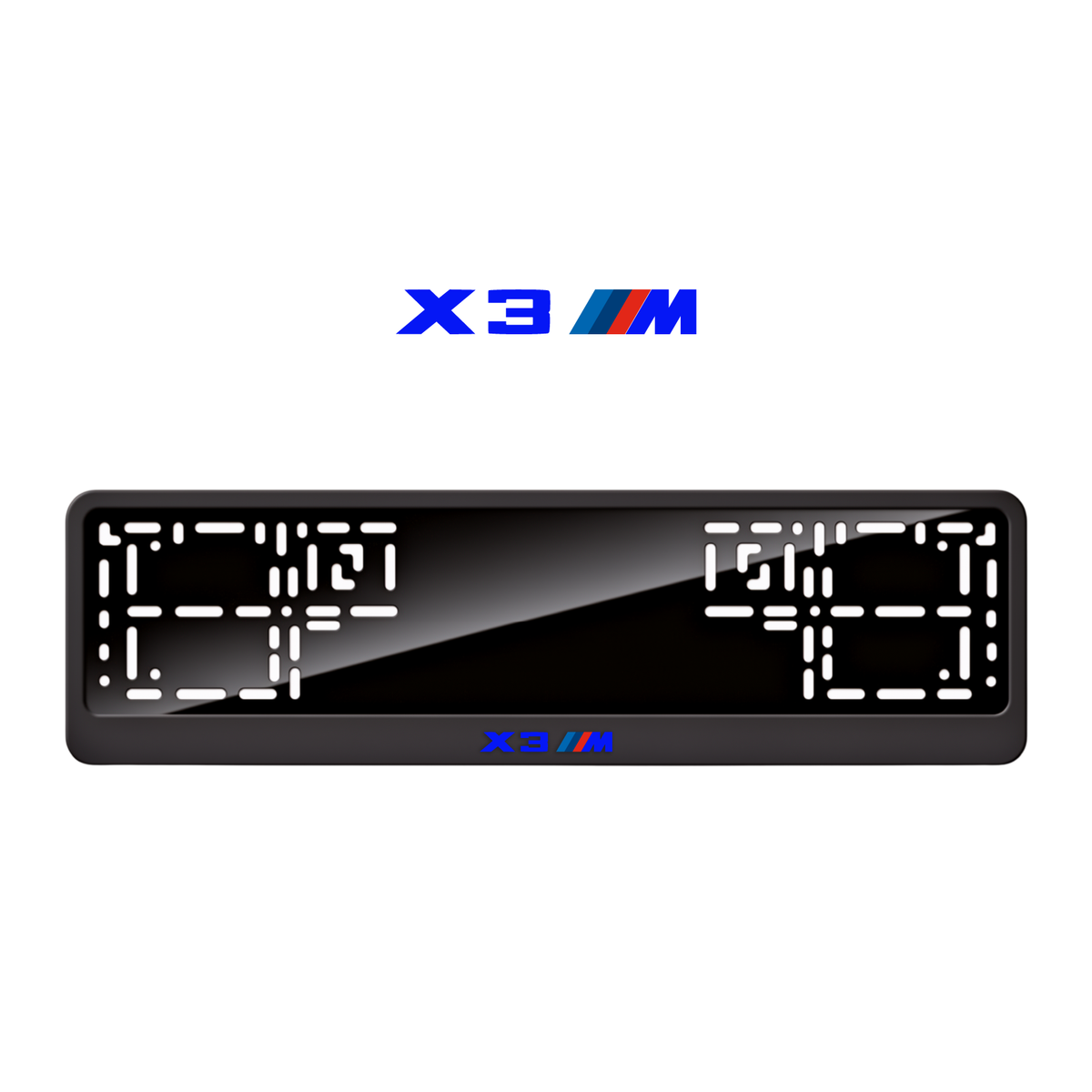 Cadres de plaque d'immatriculation X3 M - Bleu - CLASSIC