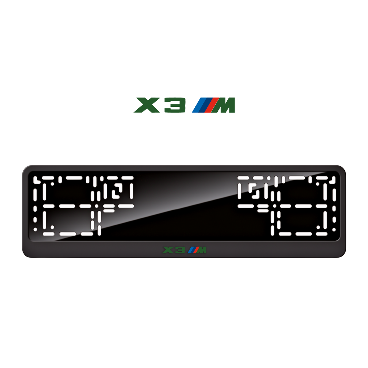Cadres de plaque d'immatriculation X3 M - Vert - CLASSIC