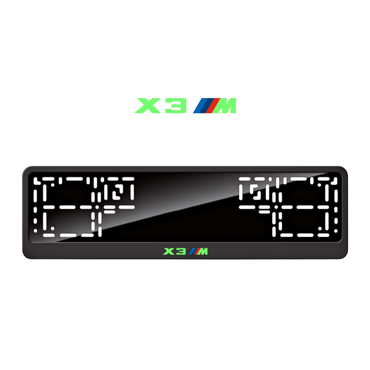 Cadres de plaque d'immatriculation X3 M - Vert néon - CLASSIC
