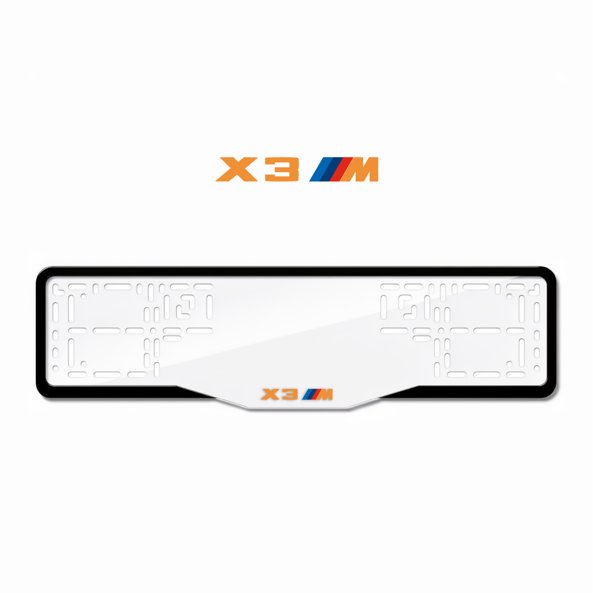 Cadres de plaque d'immatriculation X3 M - Orange Hermès - GLASS
