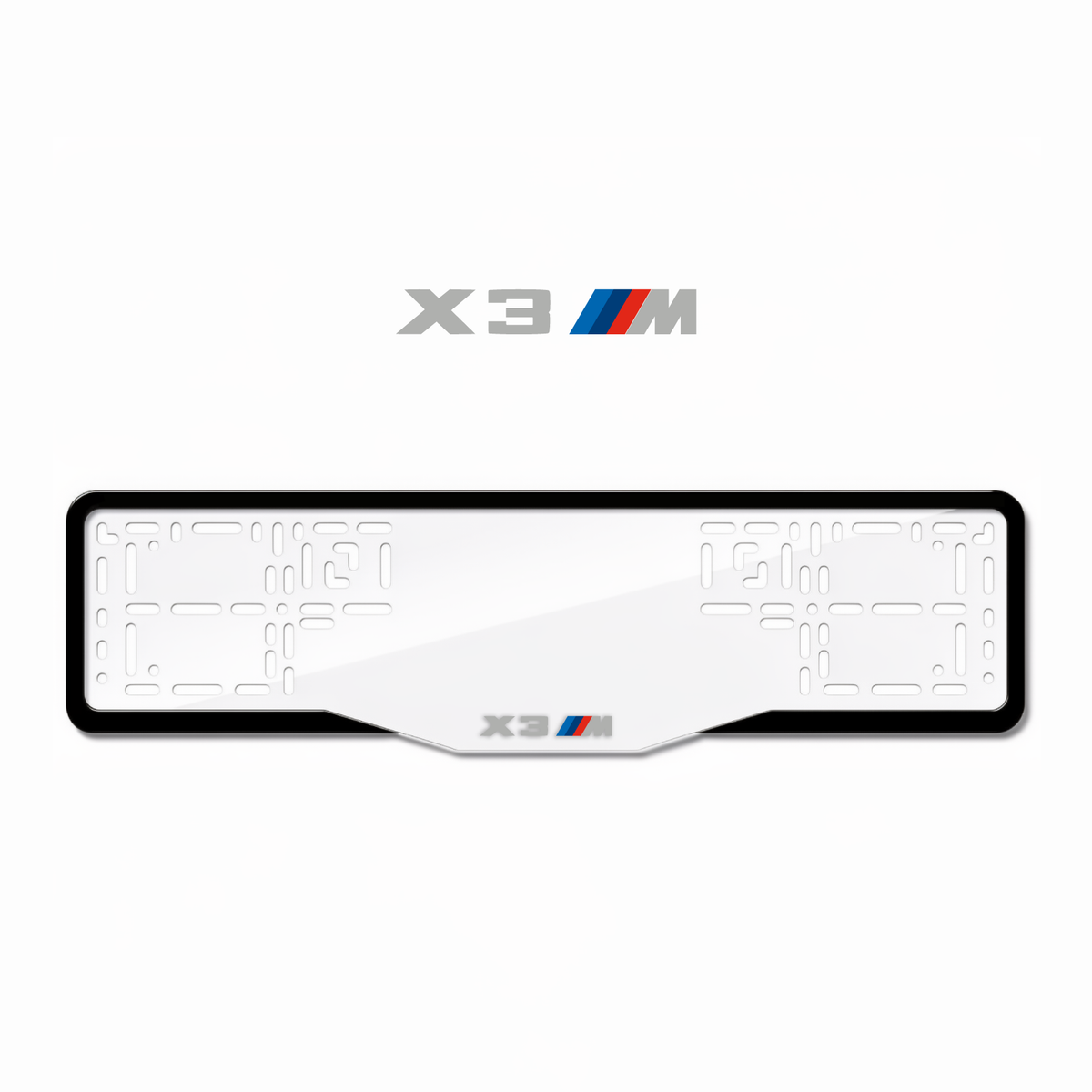 Cadres de plaque d'immatriculation X3 M - Gris - GLASS