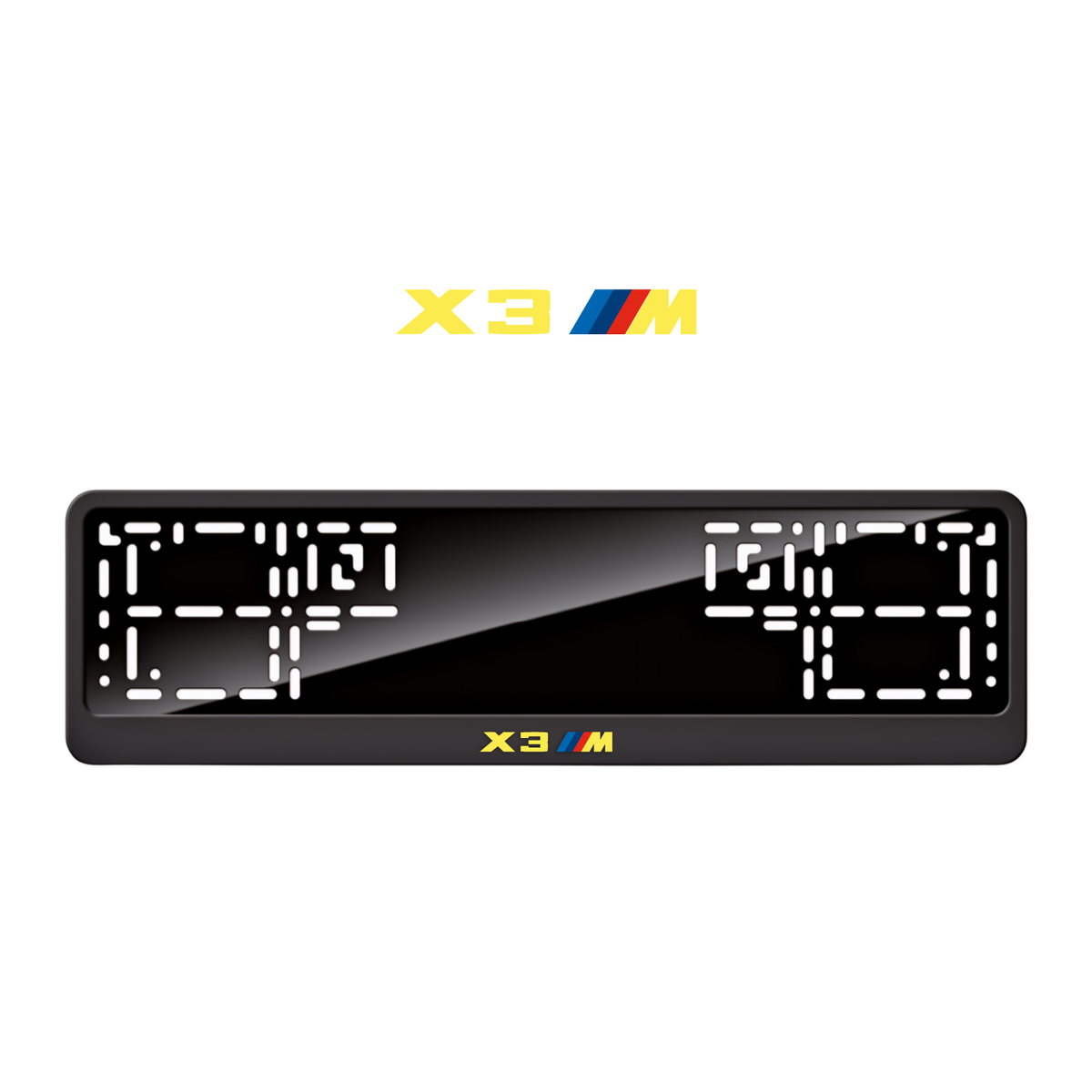 Cadres de plaque d'immatriculation X3 M - Jaune - CLASSIC