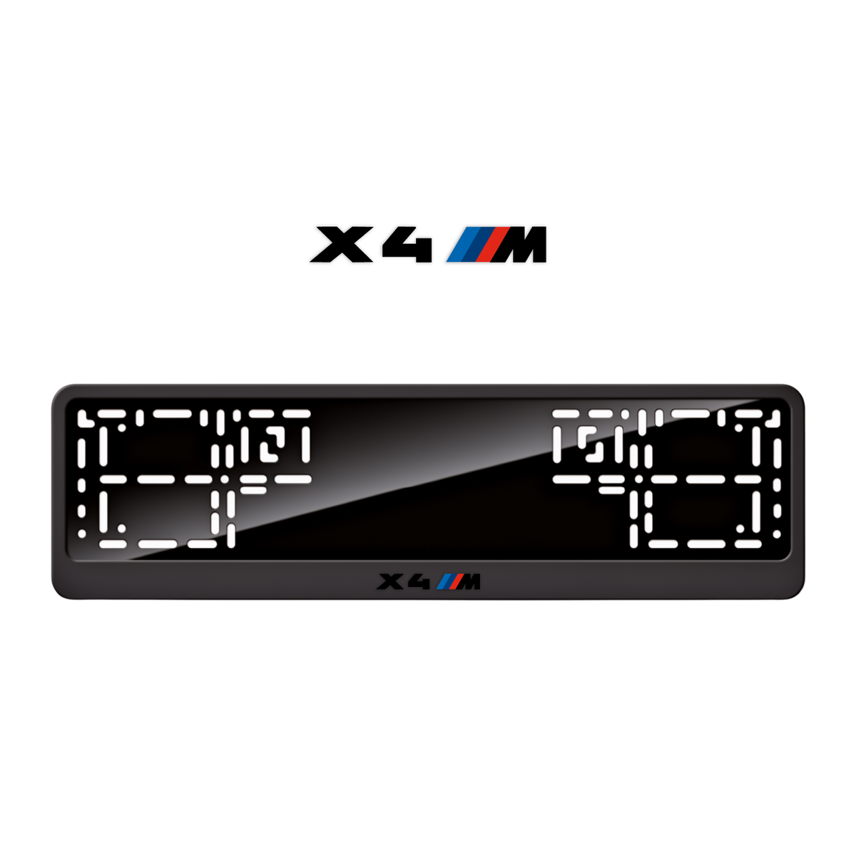 Cadres de plaque d'immatriculation X4 M - Noir - CLASSIC