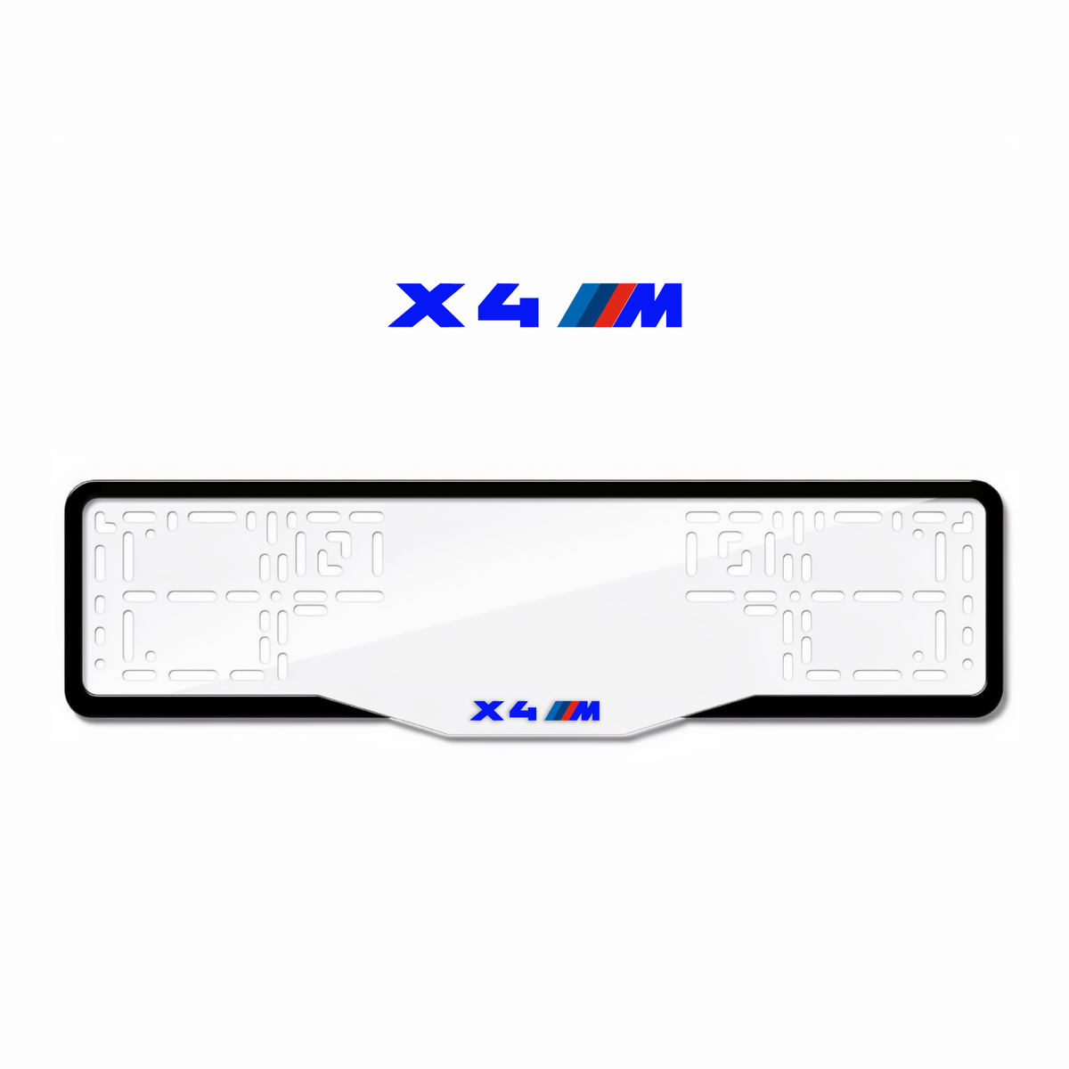 Cadres de plaque d'immatriculation X4 M - Bleu - GLASS